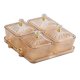 thumbnail image 2 of Plato De Frutos Secos Con Tapa, Plato De Lujo Para Dulces Y Nueces, Para Condimentos Caseros, Vacaciones, Color Marrón, 2 of 3
