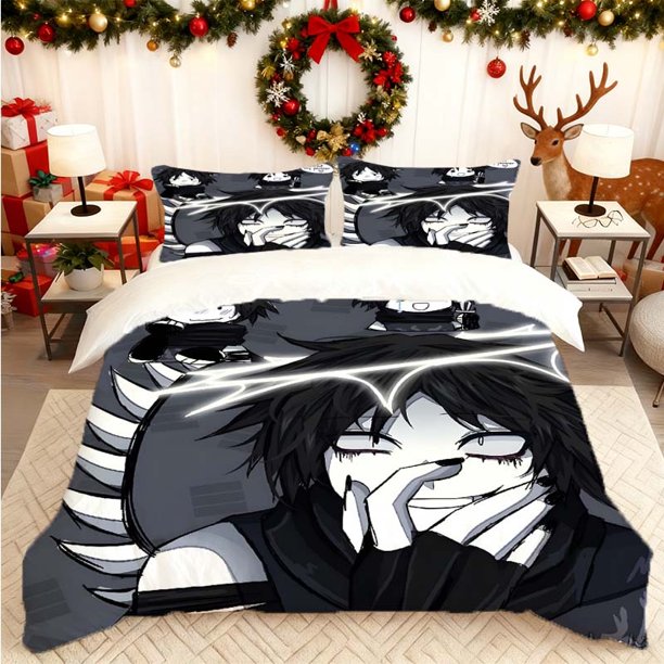FORSAKEN Character Twotime Illustration Printed Duvet Cover Set Bedding Duvet Cover and Pillowcase Set Soft and Comfortable Suitable for All Seasons Ideal for H