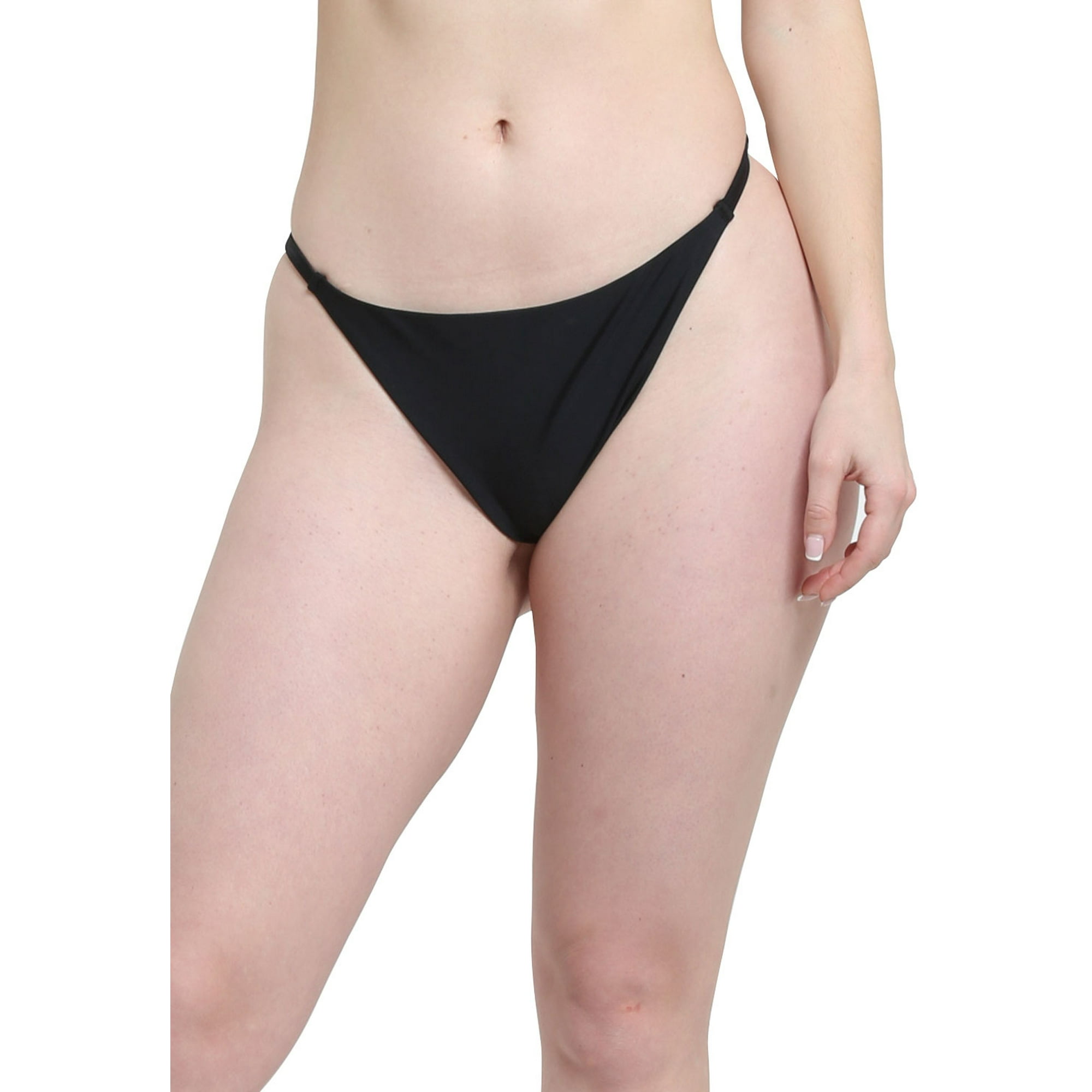 Samia - Bikini Colaless Cadera Ajustable Negro L