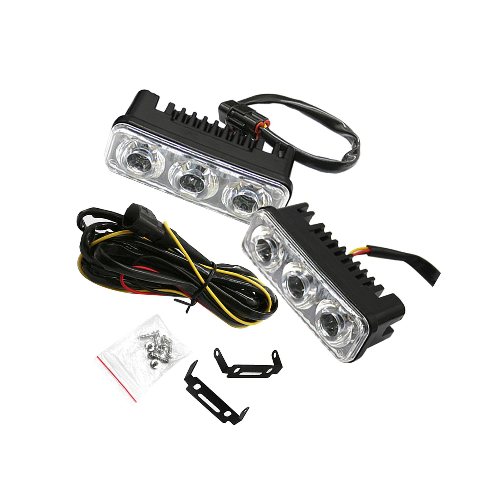 Magideal - 2 Luces Led De Circulación Diurna Genéricas, Accesorios, Faros Antiniebla A Prueba De Polvo Y Salpicaduras, Luces Auxiliares Para Vehículos Suv. Blanco