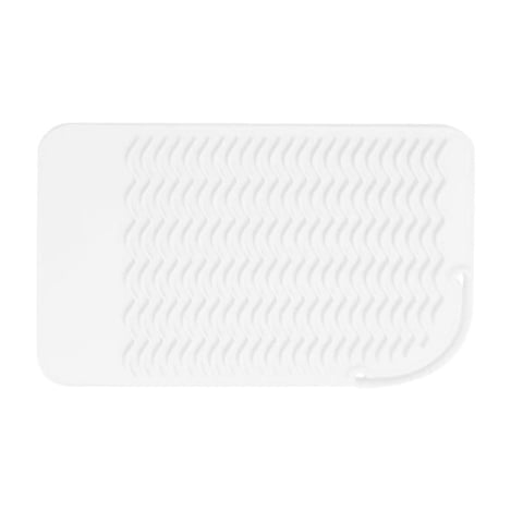 Ioensy - Estera Resistente Al Calor Para Salón De Viaje Portátil Para Rizador De Herramientas Para El Cabello (Blanco)