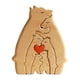 thumbnail image 5 of Familia de rompecabezas de arte familiar de osos de madera, rompecabezas de osos de madera, linda decoración de madera para regalos de cumpleaños para 6 osos, 5 of 5