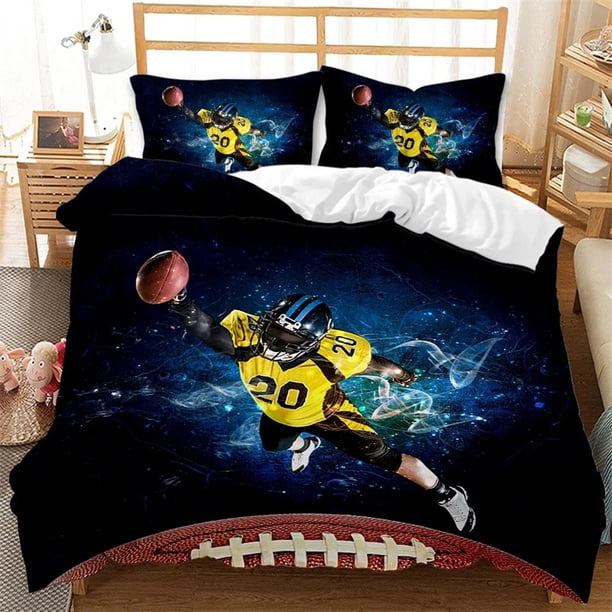Rugby Sports Duvet Cover Set American Football Bedding Set Football Sports Themed Comforter Cover Polyester Quilt Cover