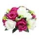 thumbnail image 2 of 26cm Realista Artificial Rose Flowers Ball 15 Cabezas Decoración De Ramo De Boda Blanco Púrpura, 2 of 5