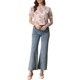 thumbnail image 2 of INSPIRE CHIC Blusas de Chifón para Mujer Mangas Cortas Camisa de Trabajo Floral Tops Rosa Gris S, 2 of 6