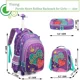 thumbnail image 2 of Children's Wheeled Backpack Girls School Backpack Rolling Luggage Backpack Boys School Trolley Bag Set Lunch Bag and Pencil Case, 2 of 3