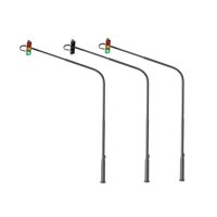 Bothyi - Luces De Cruce De Semáforo De Ciudad De Plástico Para Diseño De Paisaje Jardín De Hadas 1:87