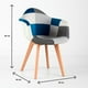 thumbnail image 4 of Butaca Sitial Patchwork Acolchado Wood - Celeste, 4 of 7