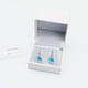 thumbnail image 3 of Aros Punto de Luz Plata Italiana 925 y Cristal Genuino Turquesa, 3 of 4