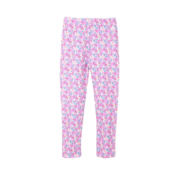 Calza Niña Estampado Floral Lila