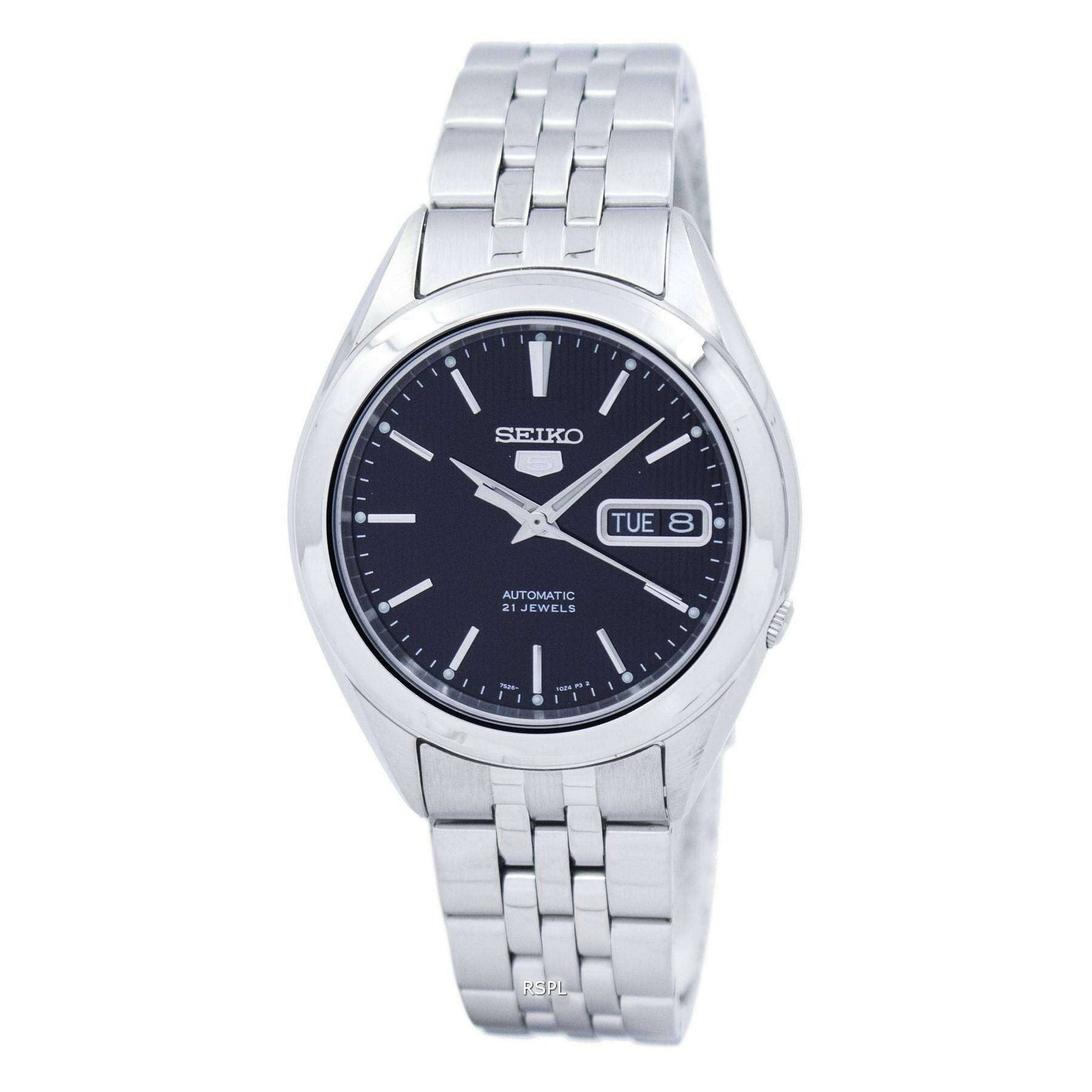 Seiko - Reloj 5, Automático, Acero Inoxidable, Dial Negro - Snkl35 Para Hombre