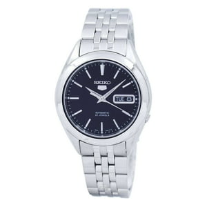 Seiko - Reloj 5, Automático, Acero Inoxidable, Dial Negro - Snkl35 Para Hombre