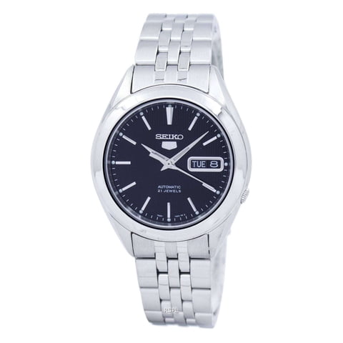 Seiko - Reloj 5, Automático, Acero Inoxidable, Dial Negro - Snkl35 Para Hombre
