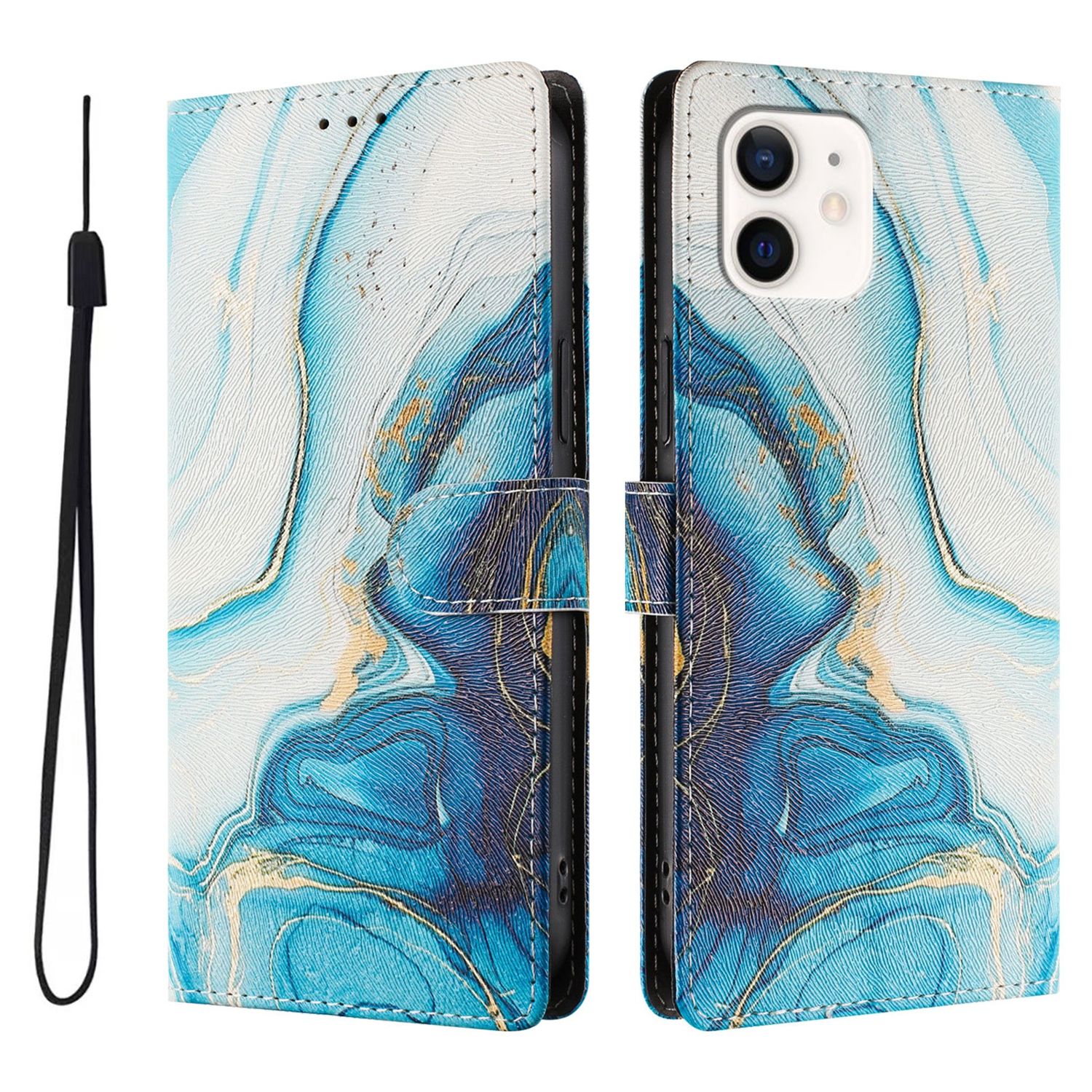 Foxdock Funda Tipo Cartera Para Iphone 12/12 Pro Con Soporte Y Correa – Diseño De Patrones Lindos