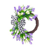 Bothyi - Corona De Primavera De Tulipán, Corona De Flores Artificiales De 40Cm Para Celebración, Pared, Porche