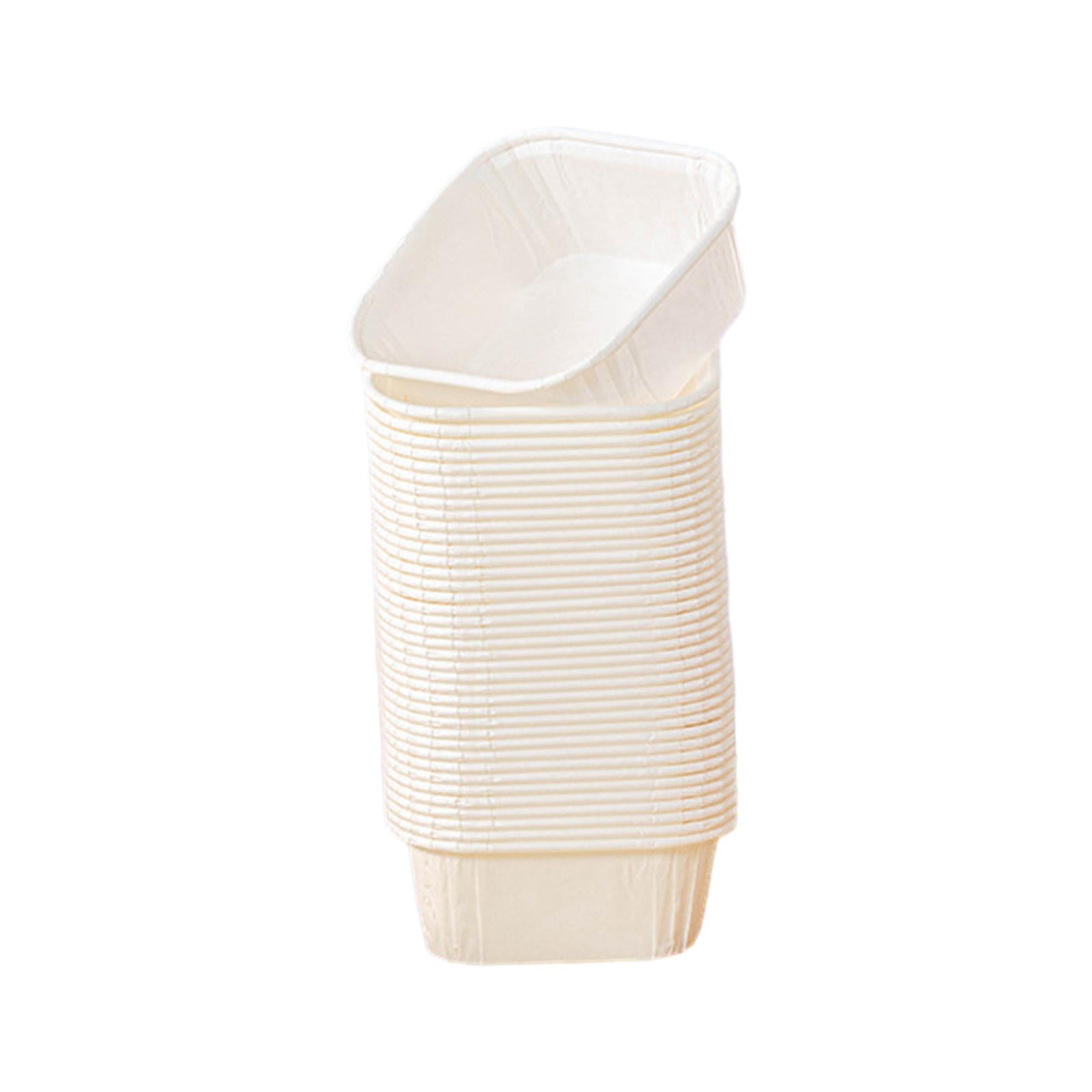 Bothyi - 50x Moldes Para Cupcakes, Soportes Para Vasos De Papel Para Hornear, Para Aniversario, Vacaciones, Bodas, Color Blanco
