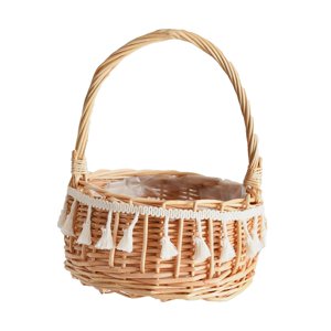 Bothyi - Cesta De Almacenamiento Con Asa Cesta De Picnic Cesta De Niña De Las Flores Para El Dormitorio 20 Cm