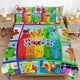 thumbnail image 1 of Juego de ropa de cama con bloques numéricos, funda nórdica, ropa de cama de dibujos animados cómoda y ligera, 3 piezas., 1 of 3