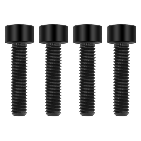 Tornillos TIRYTU M6x25 de titanio con cabeza hexagonal, 4 uds, negro