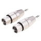 thumbnail image 3 of 2 Piezas De 3,5 Mm Macho TRS A XLR 3 Pines Hembra Micrófono Adaptador De Audio MIC, 3 of 3