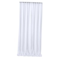 Magideal - Paneles De Telón De Fondo De Cortina Blanca Con Bolsillos Para Barra, Cortina De Tela De 4,9X7 Pies Para Ventana, Baby Shower, Boda, ,