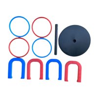 Magideal - Juego De Herraduras De Fácil Y Rápida Instalación Para Actividades Al Aire Libre, Juego De Lanzamiento De Césped Para Fiestas, Césped, Playa Y Patio.