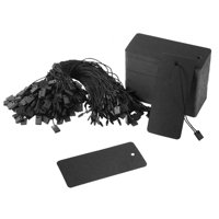 Ioensy - 200X Etiquetas De Precio Etiquetas De Exhibición Etiquetas De Marcado Etiquetas De Ropa Grabables Etiquetas Colgantes Negro