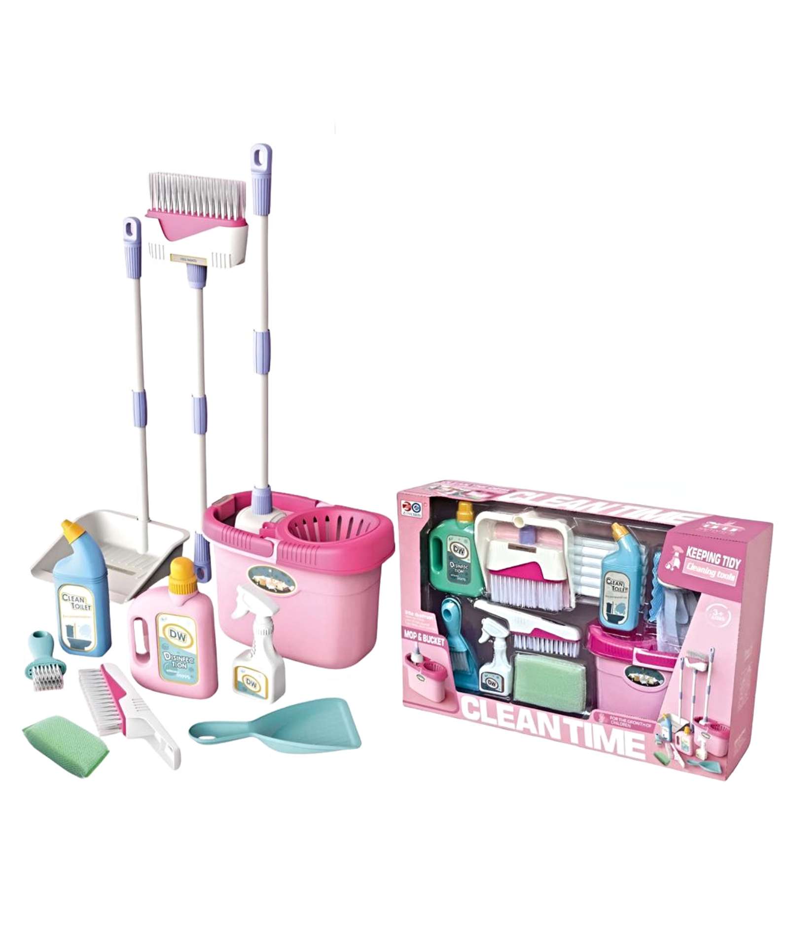 Balotoys - Juguete Set De Limpieza Rosado