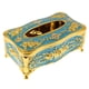 thumbnail image 3 of Caja de pa?uelos de acrílico de estilo europeo, cubierta de lujosa servilleta de rosa, azul dorado, 3 of 5