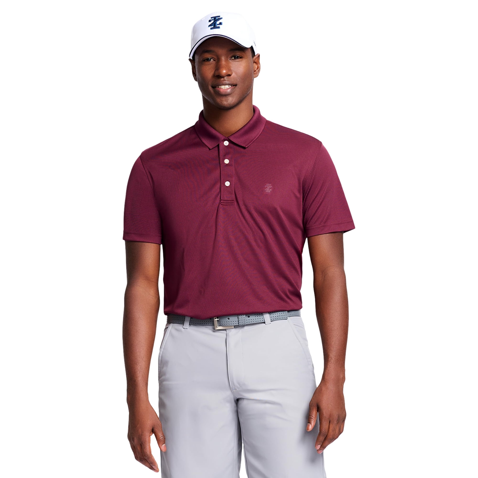 Camisa Polo Izod Para Hombre Performance Golf Cuadros Fig M