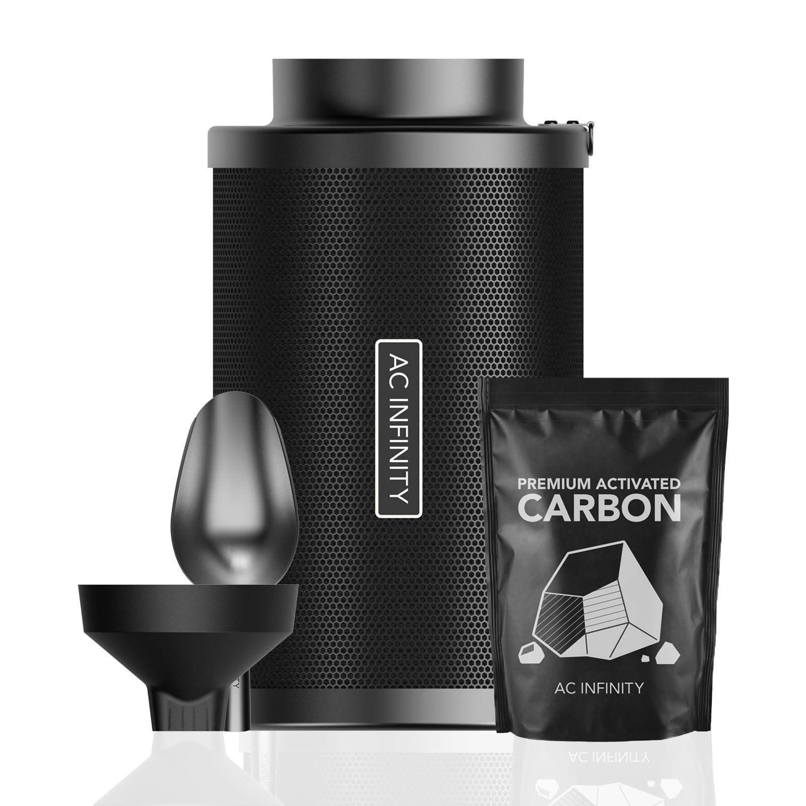 Kit De Filtros De Carbono Ac Infinity De 6 Pulgadas, Recargable Con Recarga