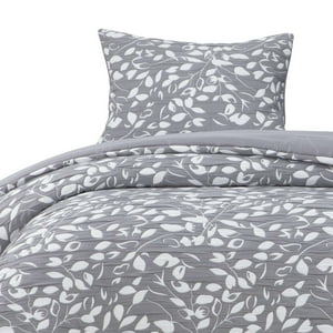 Hebra - Cobertor Jacquard 1.5P Hojas Gris