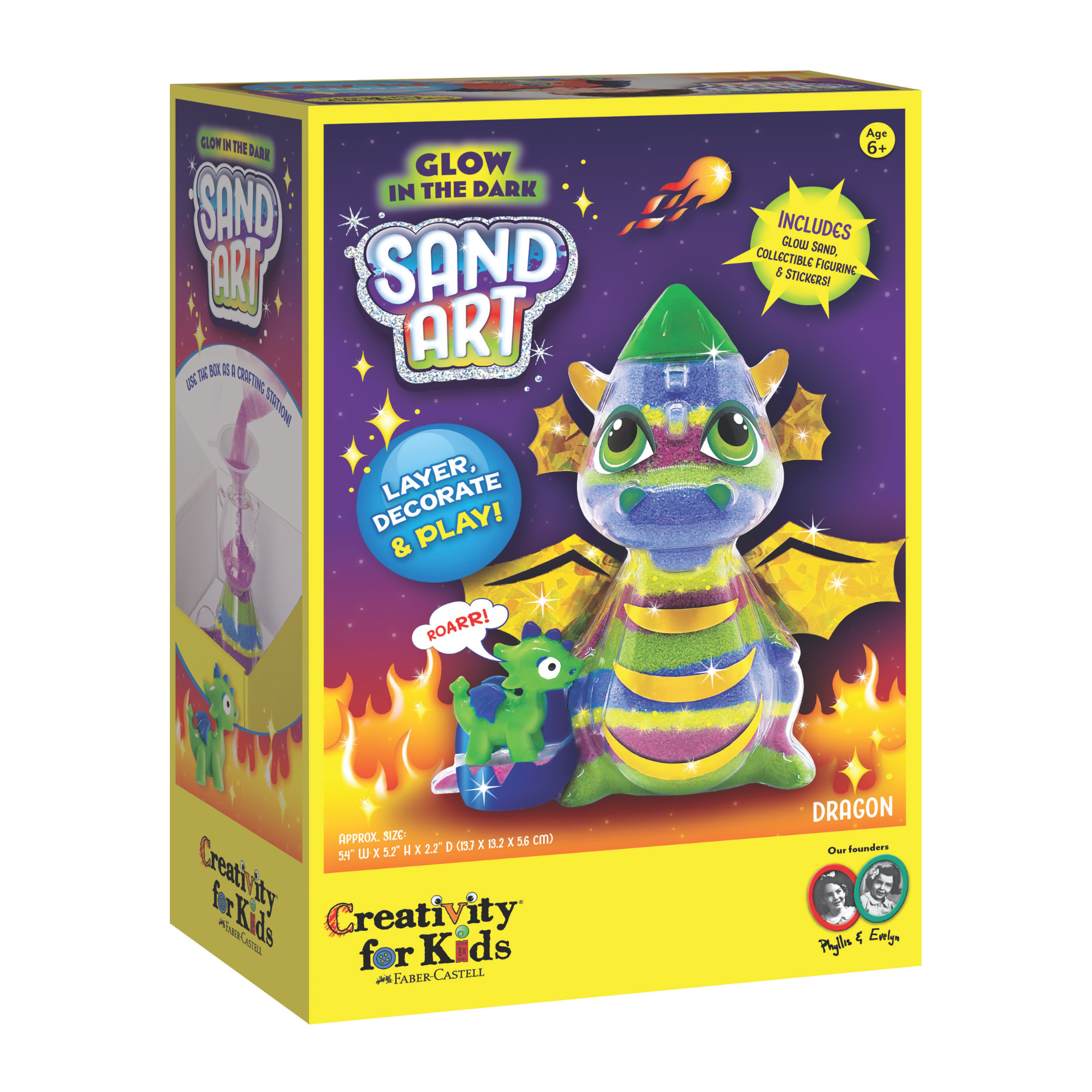 Faber-Castell - Juguete Creativity For Kids Arte Arena De Color -Dragón Neón
