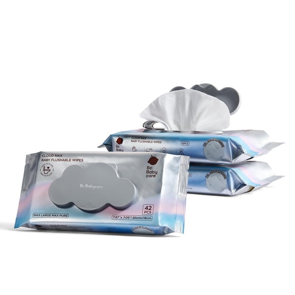 Toallitas húmedas para bebé Bc Babycare Cloud Max hipoalergénicas, paquete de 3