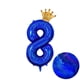 thumbnail image 4 of Globo Hengximaoyi con corona láser azul, número 8, 40 cm, para 8 años, 4 of 4