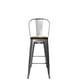 thumbnail image 2 of Pack 4 Pisos Tolix 77 Cm Plata Mate Asiento Madera, Bar, 2 of 3