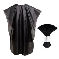 Magideal - Capa De Peluquero De Salón, Capa De Corte De Pelo Con Hebilla, Capa De Salón De Peluquería Profesional, Delantal De Maquillaje Para Salón De Belleza, Negro