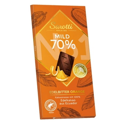 Chocolate Amargo 70% Naranja 100 G Sarotti