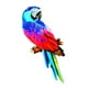 thumbnail image 3 of Estatua de estatuilla de loro Artificial, accesorios de fotografía DIY, modelo de pájaro, plumas, loro, guacamayo, fiesta, césped, jardín de jardinerí estilo E, 3 of 5