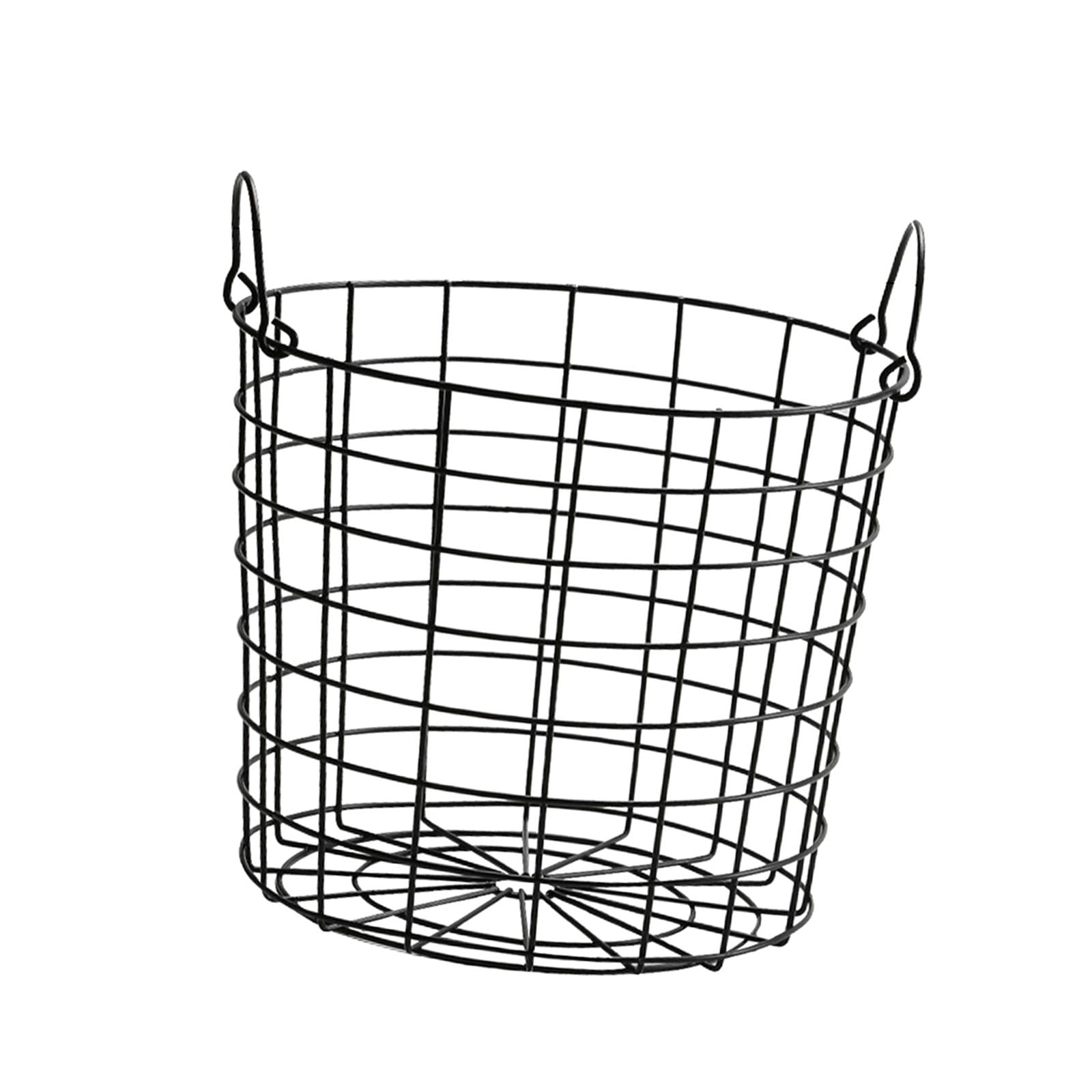 Bothyi - Cesta De Hierro De Alambre Que Organiza Contenedores Grandes De Cesta De Almacenamiento Para La Despensa Del Armario Del Hogar Negro