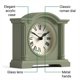 thumbnail image 5 of Reloj JONES CLOCKS Kensington Verde Salvia de Cuarzo 16x15 cm, 5 of 6