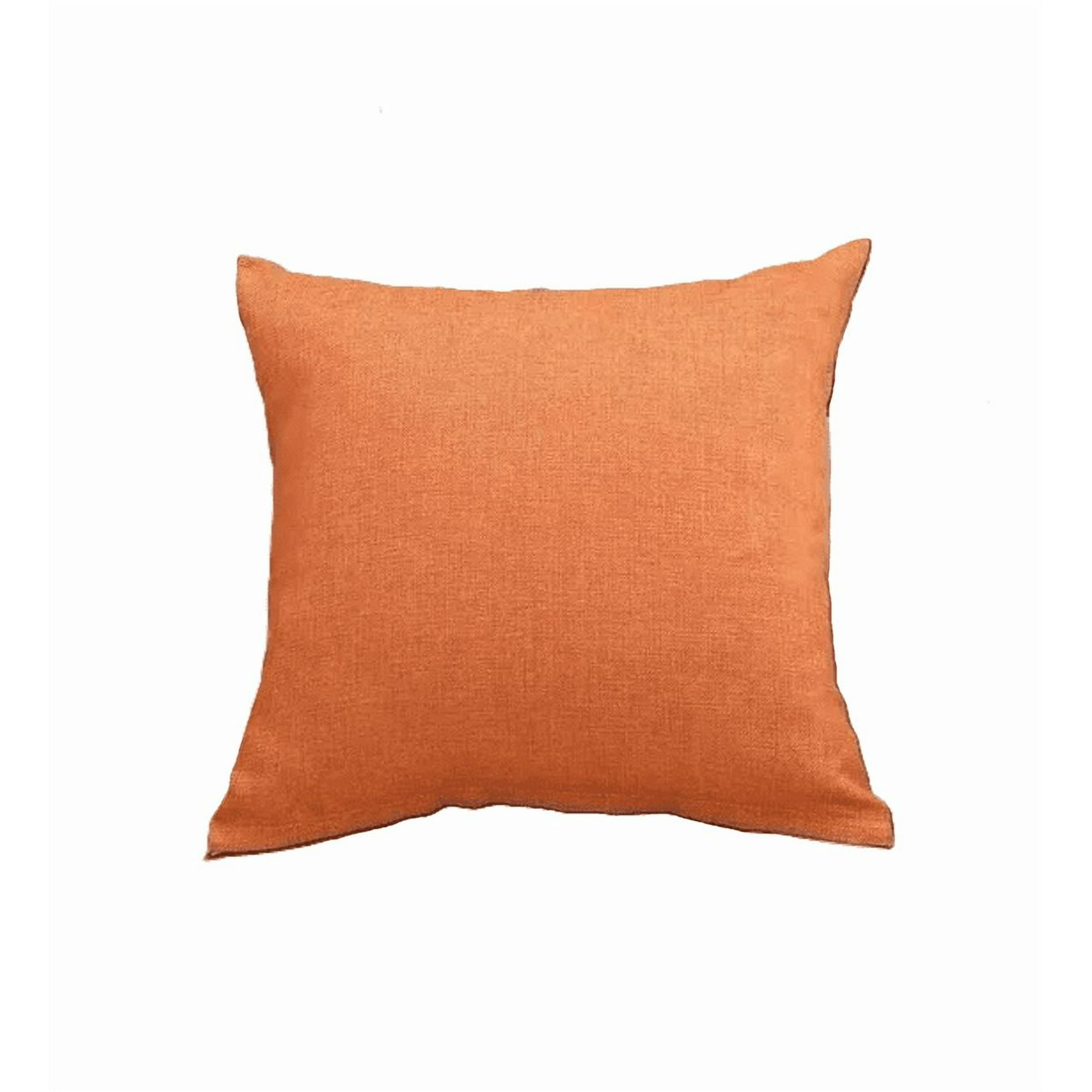 Genérico - Pack De 6 Fundas De Cojín Con Diseños Y Colores 43x43 Cm Lino Naranja