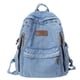 thumbnail image 3 of Upgrade Your Style with Our Letter Patch Detail Denim Backpack - Perfect for Work and Travel with Large Capacity and Laptop Compartment, 3 of 4