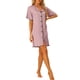thumbnail image 2 of INSPIRE CHIC Camisón de Mujer de Satén con Mangas Cortas Camisa de Dormir Abotonada Pijama L Púrpura, 2 of 6