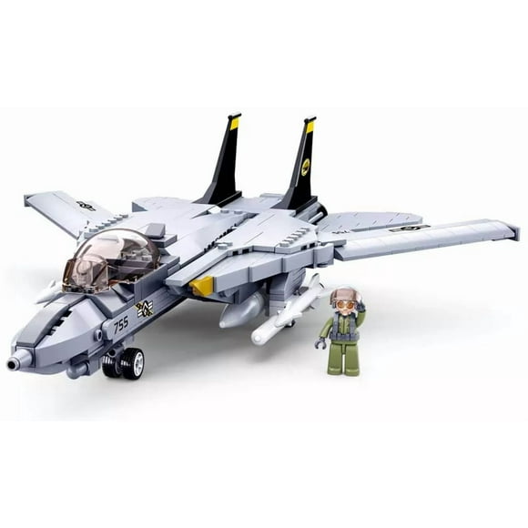Avión Caza USNAVY F-14 Tomcat TOP GUN, compatible Lego