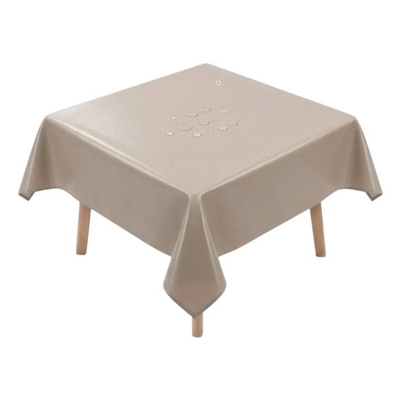 Mantel De Hule Mesa Cuadrada Diseño Liso 140x140cm beige