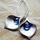 thumbnail image 1 of Flower Shape Drop Earrings Inlaid Water Drop Shiny Synthetic Gems Boho Style Hook Earrings Jewelry Gift For Women & Girls, 1 of 3