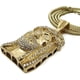 thumbnail image 4 of Colgante con forma de cara de Jesús, acabado dorado, con cabeza helada, cadena Franco de 36 pulgadas de largo, estilo hip hop., 4 of 4