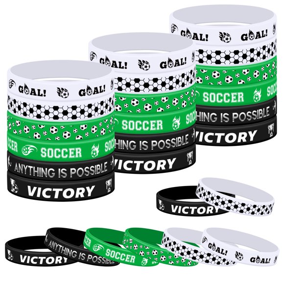 Pulsera Lesnala de Silicona para Fútbol – Pack de 48 (6 diseños)