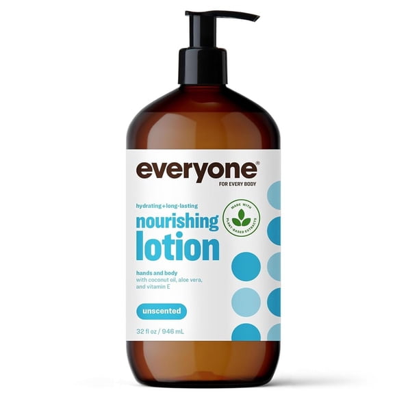 Everyone Loción 2 en 1 para manos y cuerpo, sin fragancia, 32 oz